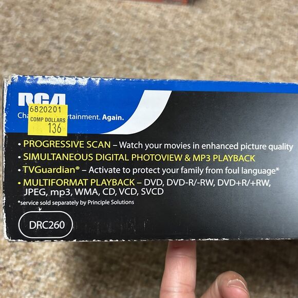 New NIP RCA DRC260 DVD/CD MP3 Player Progressive Scan NEW Region 1 Sealed -Read - Picture 6 of 9